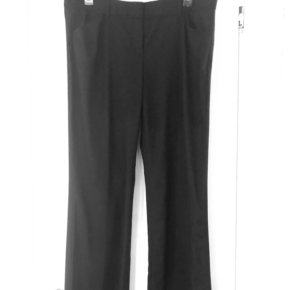 Theory black wool trousers.